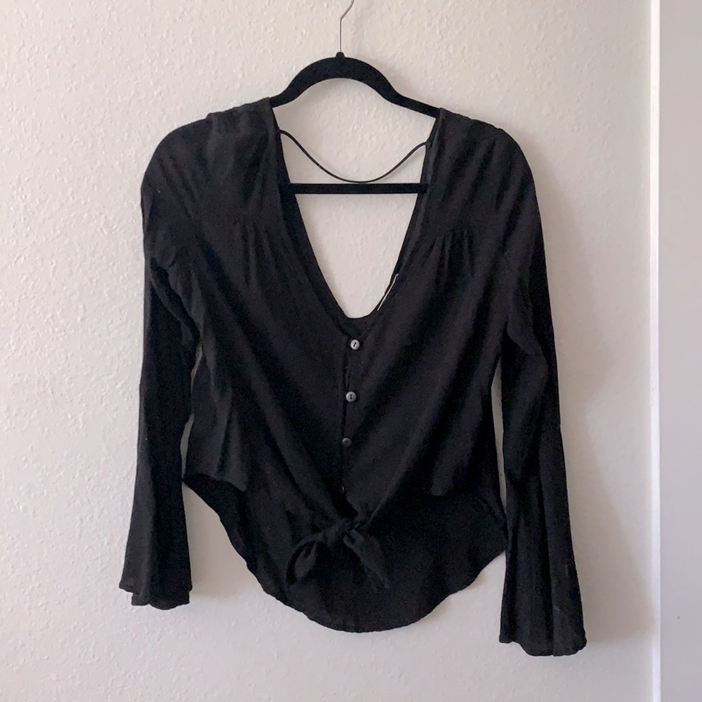 L.A. Hearts Tie Front Blouse
